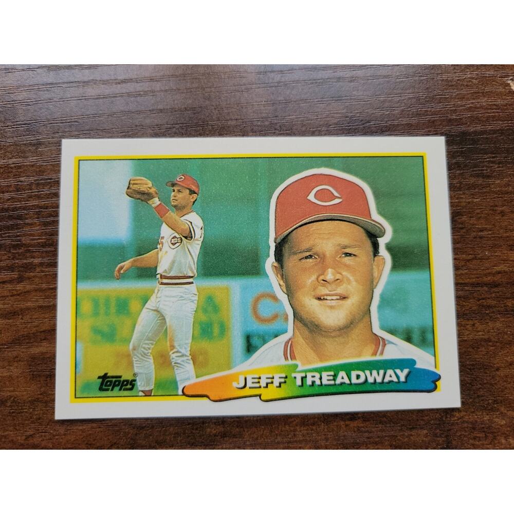 Jeff Treadway 1988 Topps Big #214 - Rookie - Cincinnati Reds - MLB - Fresh Pull